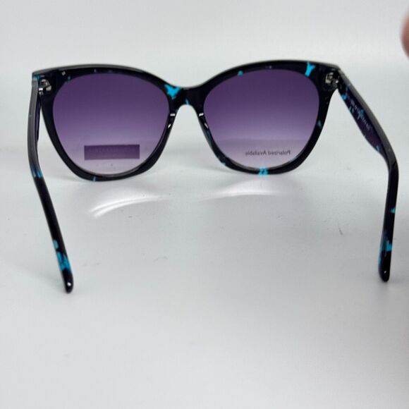 BCBGMAXAZRIA Sunglasses FLAWLESS BLACK‎ MULTI Purple Lenses H16613 main image 3